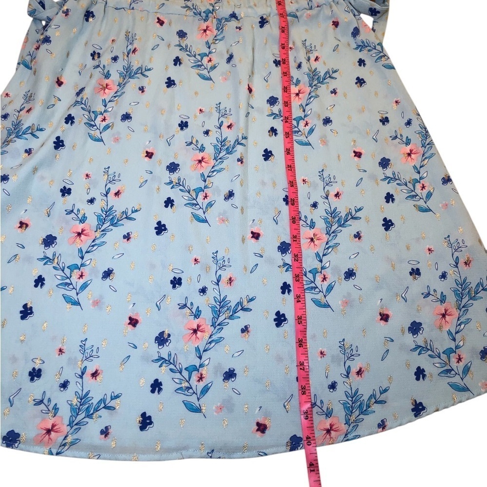 Juicy Couture golden rain floral Feminine Modest Cottagecore dress size XL - Picture 10 of 10
